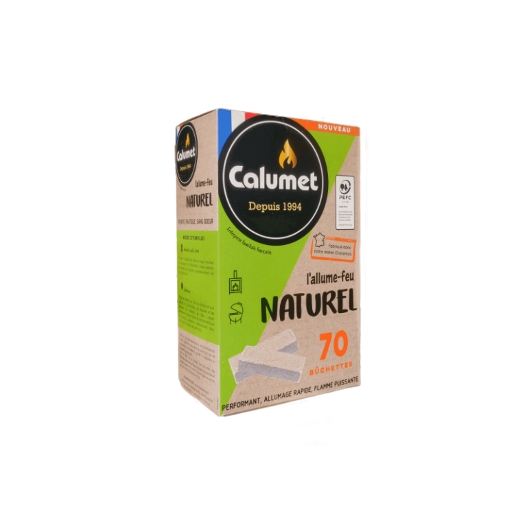 Bûchettes allume-feu 100% naturel Calumet – 70 unités